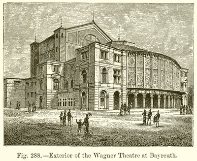 Exteriér Wagnerova divadla v Bayreuthu od English School