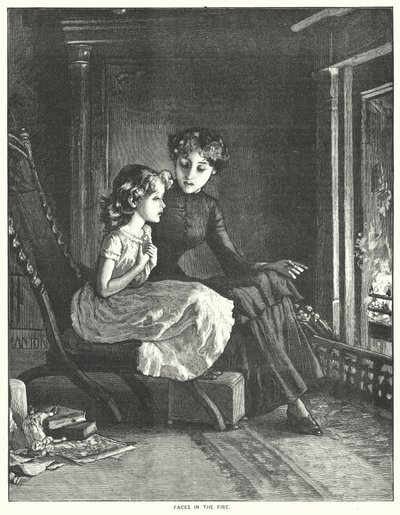 Tváře v ohni (rytina) od English School