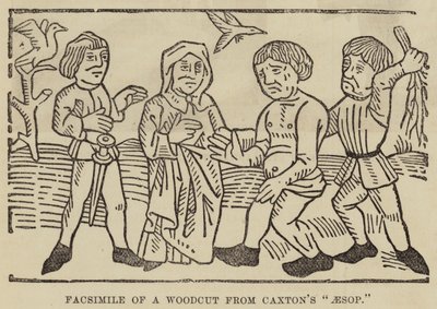 Faksimile dřevorytu z Caxtonova "Aesop" (rytina) od English School
