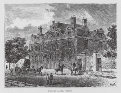 Fairfax House, Putney (litografie) od English School
