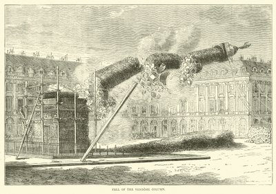 Fall of the Vendome Column, duben 1871 od English School