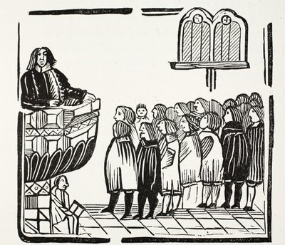 Další a strašnější varování od Boha, ilustrace z knihy Chap-books of the Eighteenth Century od Johna Ashtona, vyd. 1882 od English School
