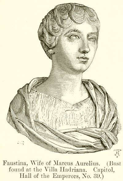 Faustina, manželka Marka Aurelia. (Busta nalezena ve vile Hadriana. Kapitol, Síň císařů, č. 39) od English School