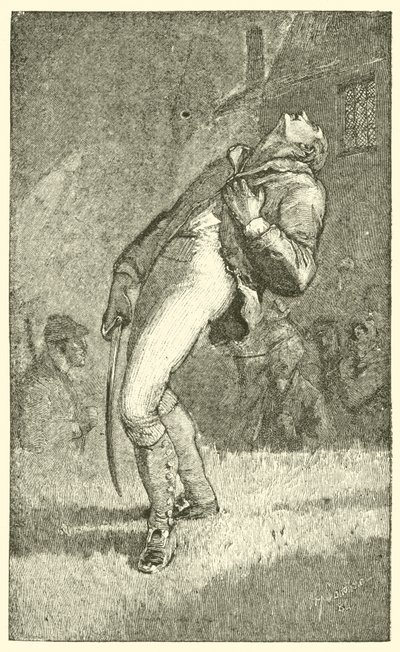 Felix Holt zraněn (rytina) od English School