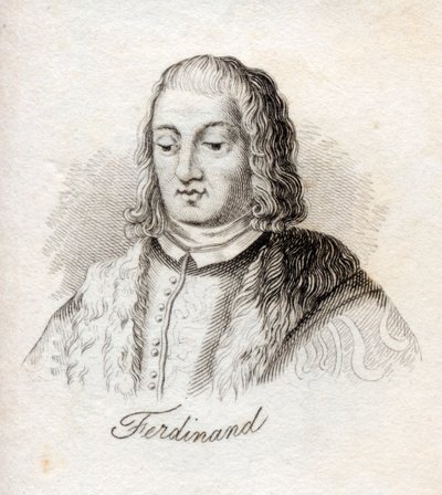 Ferdinand V, král Kastilie, z „Crabbova historického slovníku“, vydaného v roce 1825 od English School