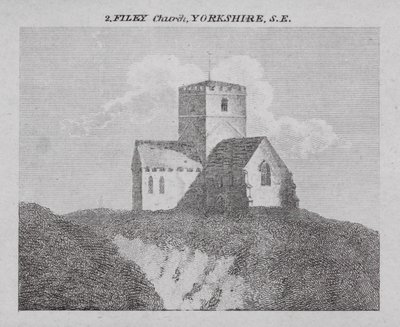 Filey Church, Yorkshire, SE (rytina) od English School