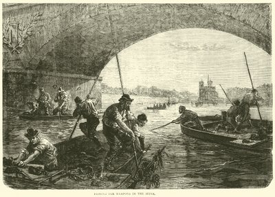 Lov zbraní v Seině, duben 1871 od English School