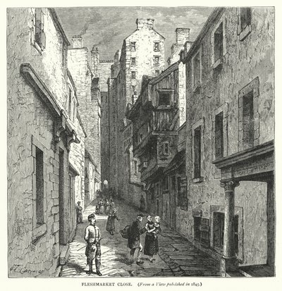 Fleshmarket Close (rytina) od English School