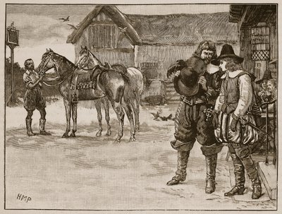 Let lady Arabelly Stuartovny, ilustrace z Cassells Illustrated History of England (sépiová fotografie) od English School