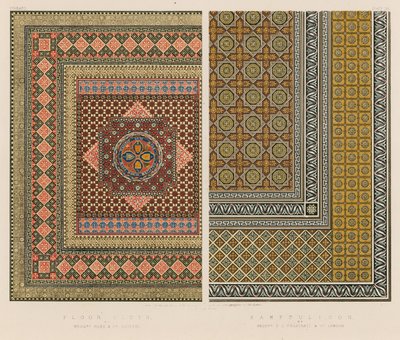 Floor Cloth od pánů Hare and Co, Bristol; Kamptulicon od pánů FC Trestrail and Co, Londýn od English School
