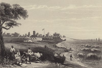 Pevnost Fort George, Madras (rytina) od English School