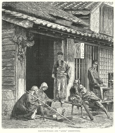 Věštkyně a "Amma" (šampón) (rytina) od English School