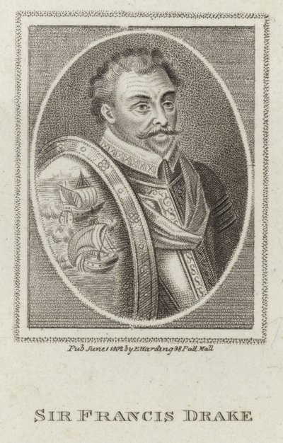 Francis Drake (rytina) od English School