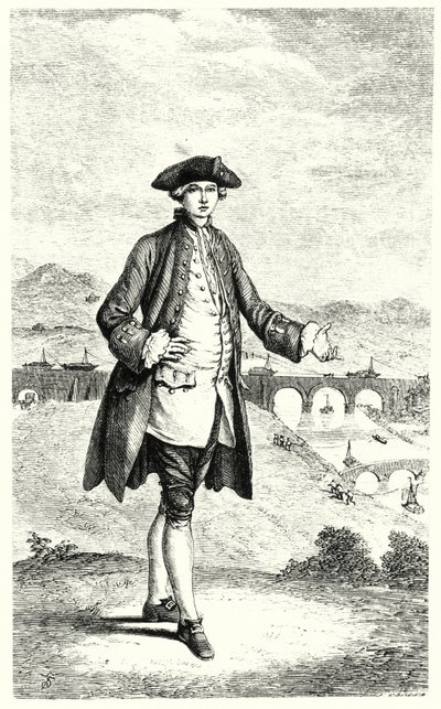 Francis Egerton, 3. vévoda z Bridgewateru, průkopník výstavby kanálů v Británii (rytina) od English School