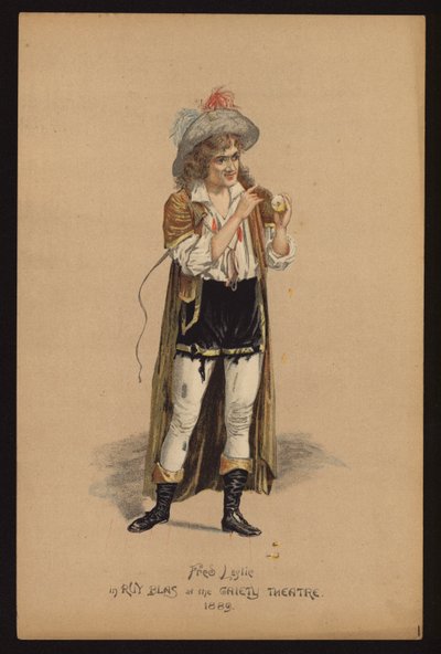 Fred Leslie , anglický herec a zpěvák (barva litho) od English School