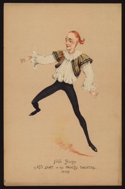 Fred Storey , anglický herec a tanečník (barva litho) od English School