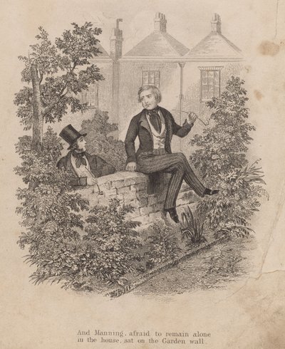 Frederick George Manning sedící na zdi po vraždě Patricka O