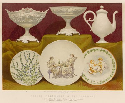 Francouzský porcelán a kamenina od English School