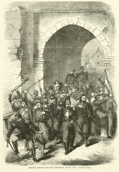 Francouzská vojska opouštějící Štrasburk po kapitulaci, září 1870 od English School