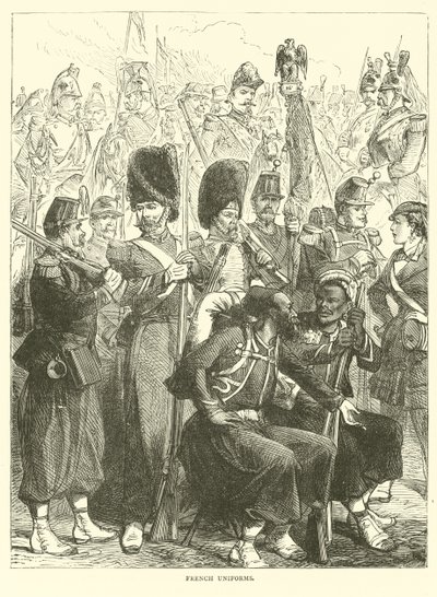 Francouzské uniformy, září 1870 od English School