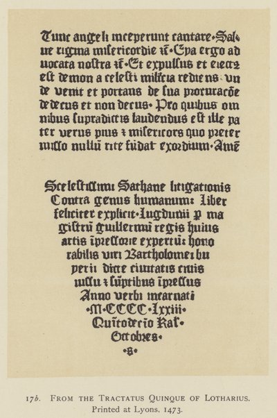 Z Lothariova Tractatus Quinque, vytištěného v Lyonu od English School