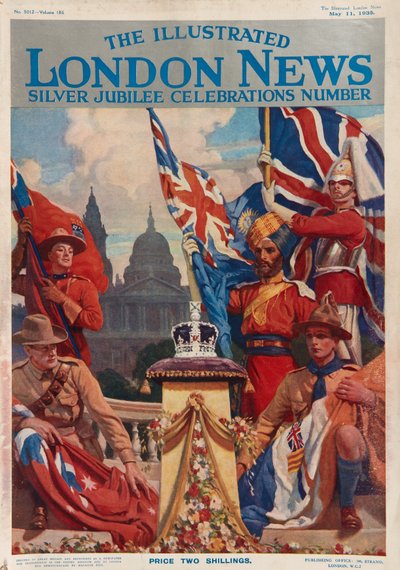 Přední strana obálky The Illustrated London News, Stříbrné jubilejní číslo od English School