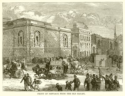 Před Newgate z Old Bailey od English School