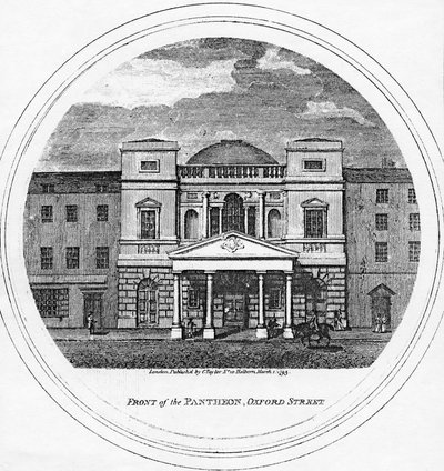 Před Pantheonem, Oxford Street, 1795 od English School