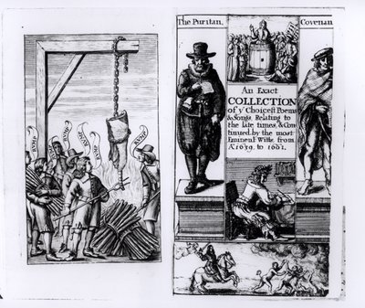 Frontispis k přesné sbírce nejvybranějších básní a písní z let 1639-1661 od English School