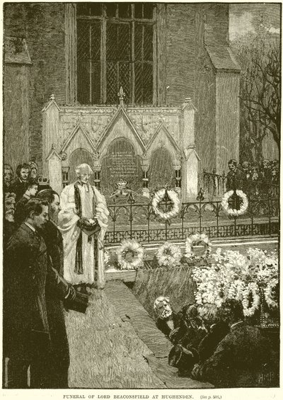 Pohřeb lorda Beaconsfielda v Hughendenu od English School