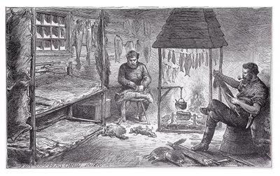 Fur Trappers v Kanadě, 1880 od English School
