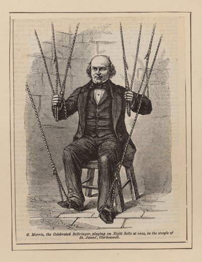 G Morris, slavný zvoník, hrající na osm zvonů najednou od English School