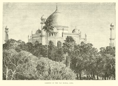 Zahrady Taj Mahal, Agra od English School