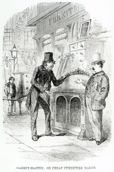 Garret-Master, nebo levný výrobce nábytku, c.1840 od English School
