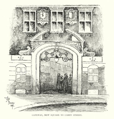 Gateway, New Square to Carey Street (litho) od English School