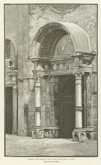 Brána kostela Santa Maria Delle Grazie v Miláně od English School