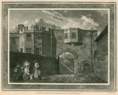 Brána starého paláce Richmond, Surrey od English School