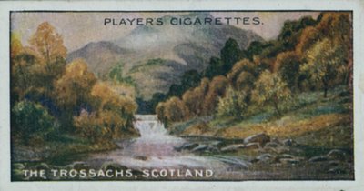Skvosty britské krajiny: Trossachs, Skotsko (barevná litografie) od English School