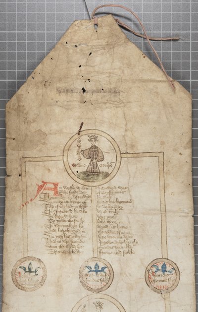 Genealogická role anglických králů, kolem 1440-79 (pero a inkoust na pergamenu) od English School