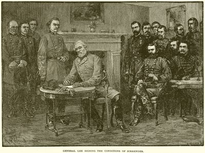 General Lee podepisování podmínek kapitulace od English School