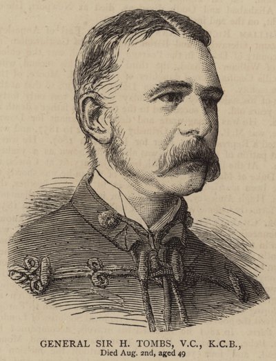 Generál Sir H. Tombs, VC, KCB (rytina) od English School