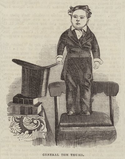 Generál Tom Thumb (rytina) od English School