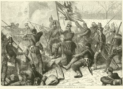 Generál von Budretzky vedl útok na Le Bourget, říjen 1870 od English School
