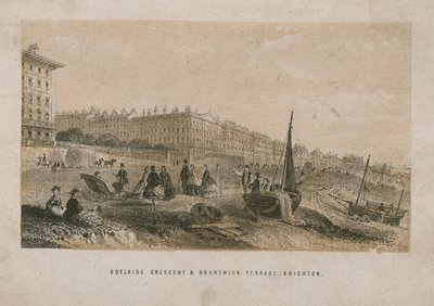 Celkový pohled na Adelaide Crescent a Brunswick Terrace od English School
