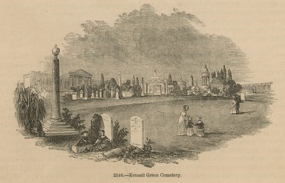 Celkový pohled na Kensal Green Cemetery od English School