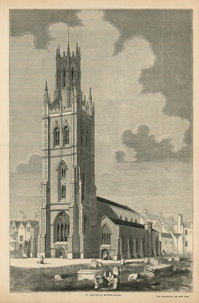Celkový pohled na St Matthews Church od English School