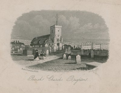 Celkový pohled na farní kostel v Brightonu od English School