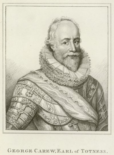 George Carew, hrabě z Totness (rytina) od English School