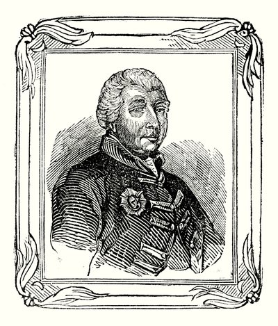George III, vnuk George II se narodil 1738; r. 1760 korunován; a zemřel v roce 1820 (rytina) od English School
