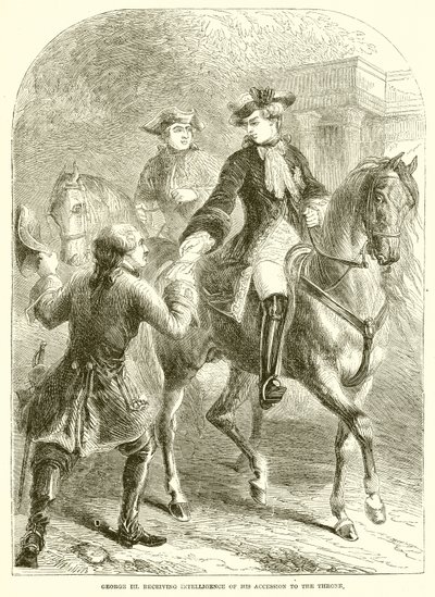 Jiří III. přijímat zprávy o jeho nástupu na trůn od English School